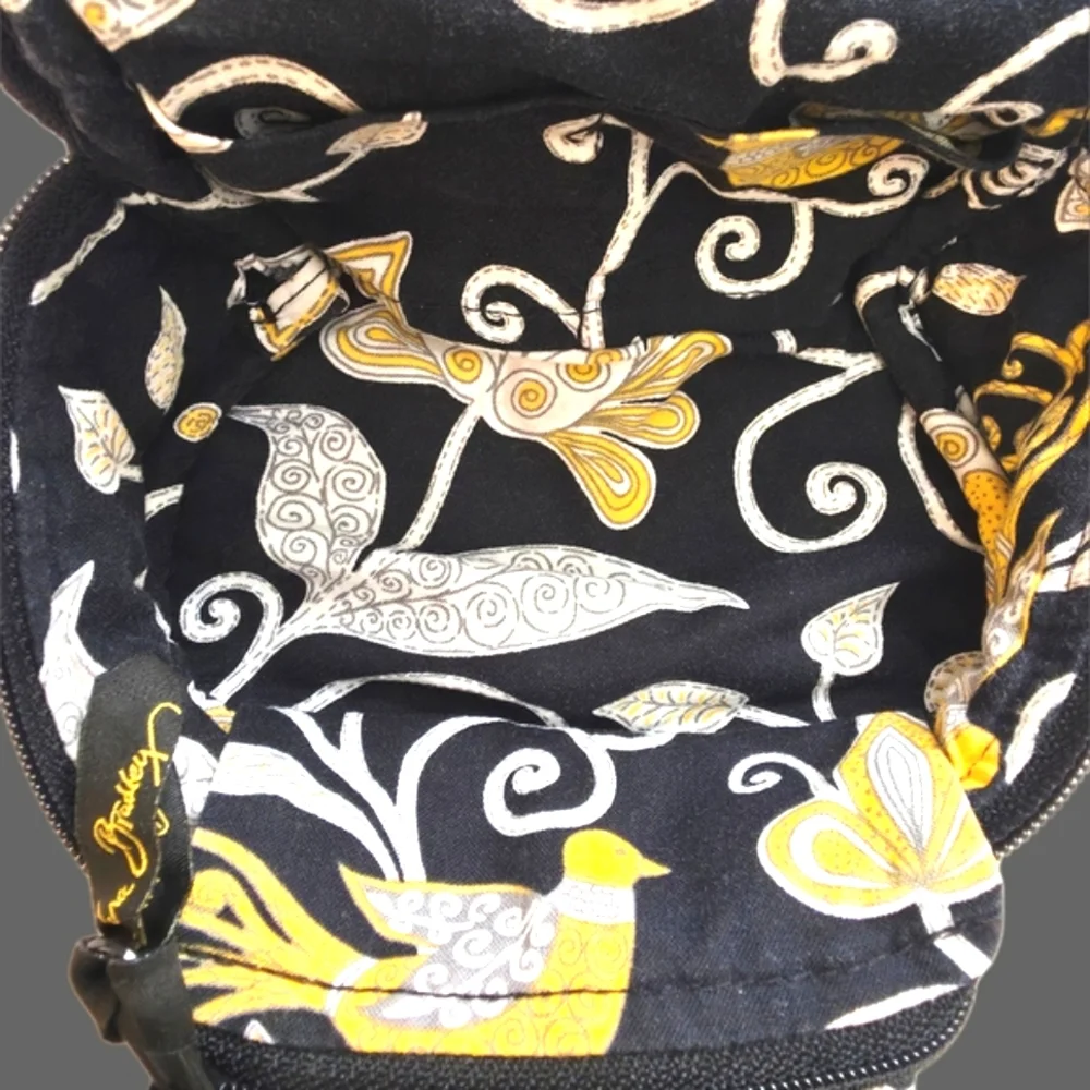 Vera Bradley Retired Yellow‎ Bird Pattern Tote With Bonus Travel Jewelry …